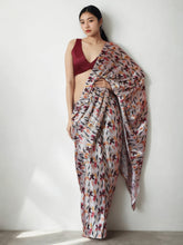 Chinon Digital Print Ready To Wear Saree With Blouse Piece-MWB-VP5008-MULTI
